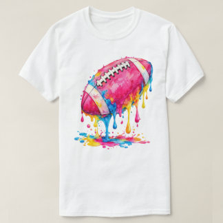 Camiseta Humor Esportivo em Aquarela de Futebol Americano p