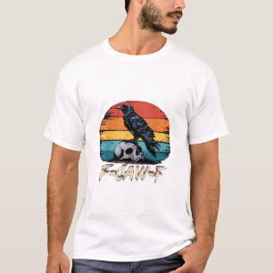 Camiseta Humor F-Caw-F Gótico Corvo Engraçado Essencial Ret