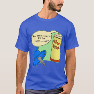 Camiseta Humor feliz com uma piada de escritório.