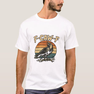 Camiseta Humor Gótico F Caw F Corvo Engraçado Estilo Criati