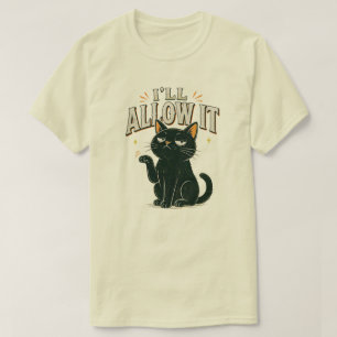 Camiseta Humor Gráfico de Gato Presunçoso Vintage