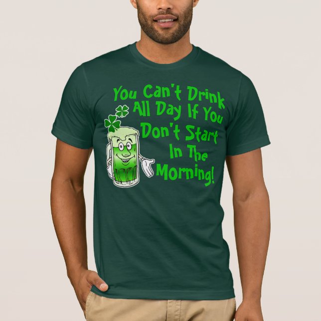 Camiseta Humor irlandês engraçado do bebendo (Frente)