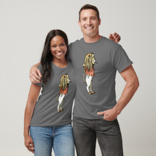 Camiseta Humor itinerante: Cartoon De Vintagem De Leão Fuma