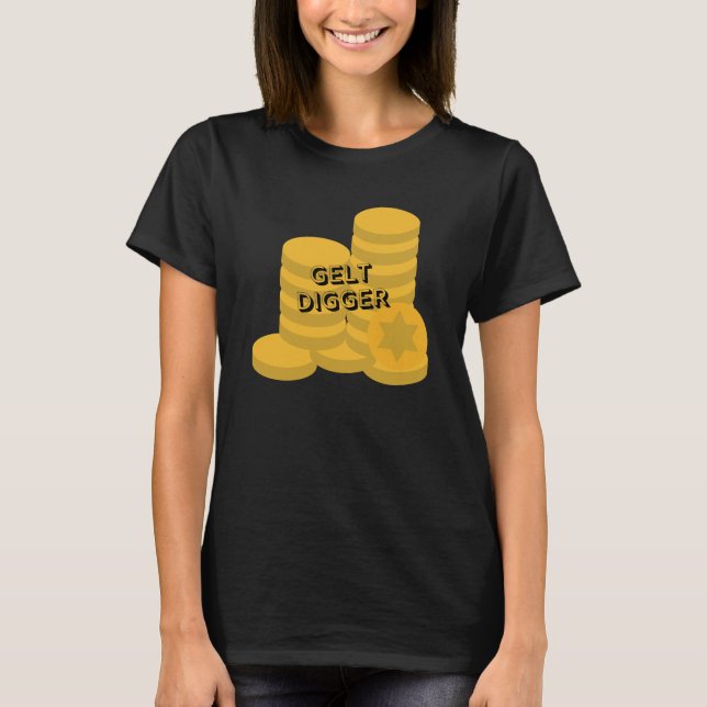 Camiseta Humor Judaico, Gelt Digger (Frente)