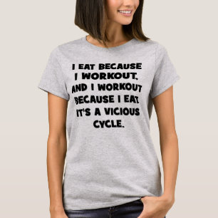 Camiseta Humor malhação - Eu Como Porque Trabalho