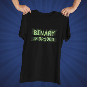 Camiseta Humor matemático - Binário é Excelente