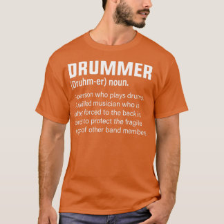 Camiseta Humor Musical de Definição de Drummer