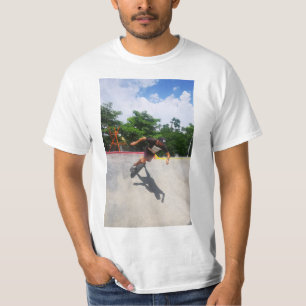 Camiseta humor na rampa do skate