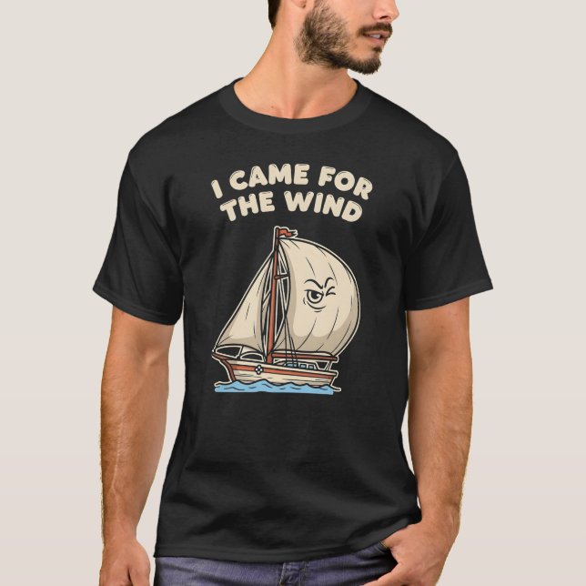 Camiseta Humor Náutico "Eu Vim Pelo Vento"  (Frente)