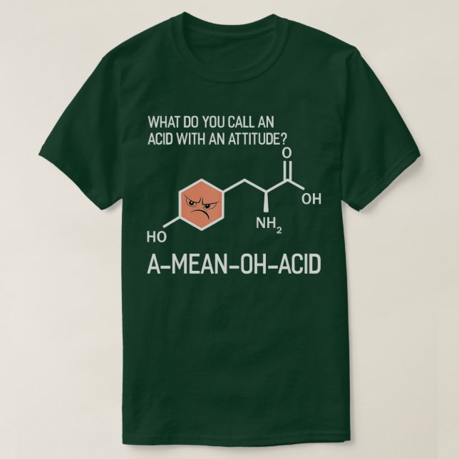 Camiseta Humor Nerdy Chemistry T Shirt Gifts Amino Acid par (Frente do Design)