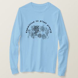 Camiseta Humor no Crescimento das Plantas Familiares