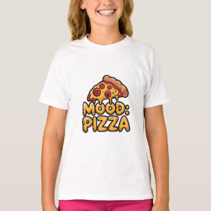 Camiseta Humor: Pizza - Fatia de Cartoons Divertidos com Fe