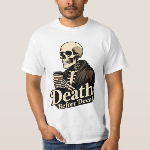 Camiseta Humor Relacionável de Adulto Amante de Café
