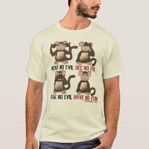 Camiseta Humor sábio dos macacos