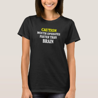 Camiseta Humor Sarcástico Atenção Boca Opera Mais Rápido Qu