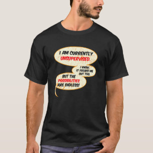 Camiseta Humor Sarcástico Atualmente Sem Supervisão Sarcasm