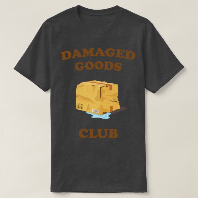 Camiseta Humor Trauma do Clube de Mercadorias Danificado (Frente do Design)