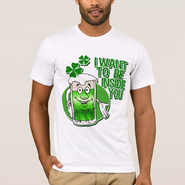 Camiseta Humor verde irlandês engraçado da cerveja (Frente)