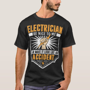 Camiseta Humorista Eletricista Arte Homens Engenheiro Elétr