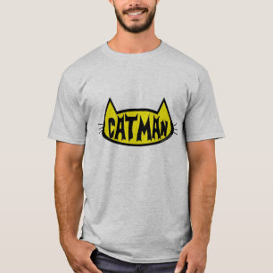 Camiseta Humorística Cabeça de Gato CATMAN - dupla