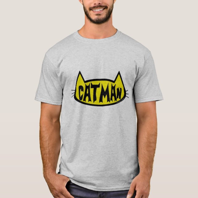 Camiseta Humorística Cabeça de Gato CATMAN - dupla (Frente)