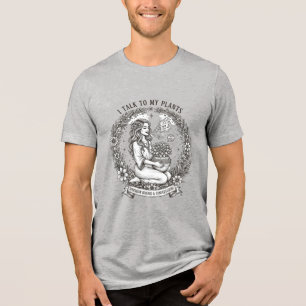 Camiseta Humorística 'Falo Com Minhas Plantas'