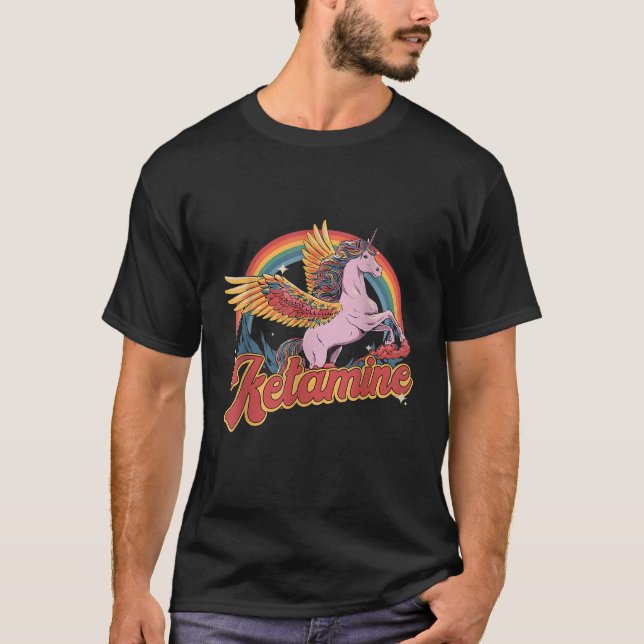 Camiseta Humorístico Cavalo de Cetamina Engraçado de Emergê (Frente)
