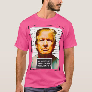 Camiseta Humorístico Deepfake Mugshot De Donald Trump - Fal