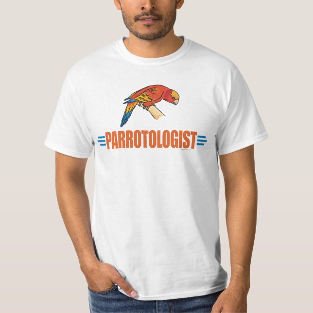 Camiseta Humorístico Eu Amo Papagaios (Frente)