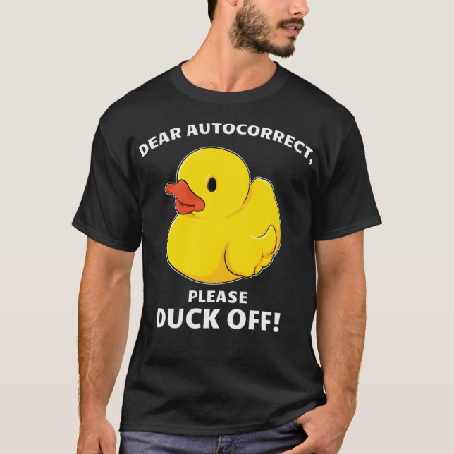 Camiseta Humorous Duck Off Dear Autocorrect labrador waterc (Frente)