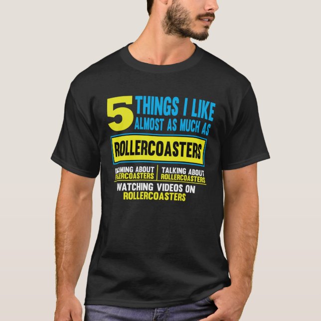 Camiseta Humorous Rollercoaster Riding Travel Saying (Frente)