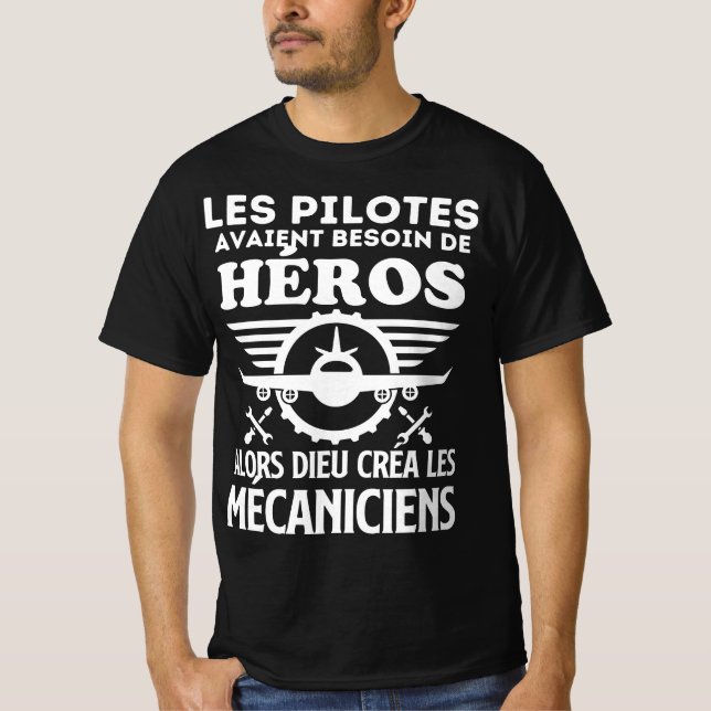 Camiseta Humour pilote et mécaniciens 2 (Frente)
