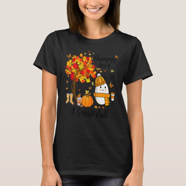 Camiseta Humpty Had A Great Fall  Autumn Joke Raglan Baseba (Frente)