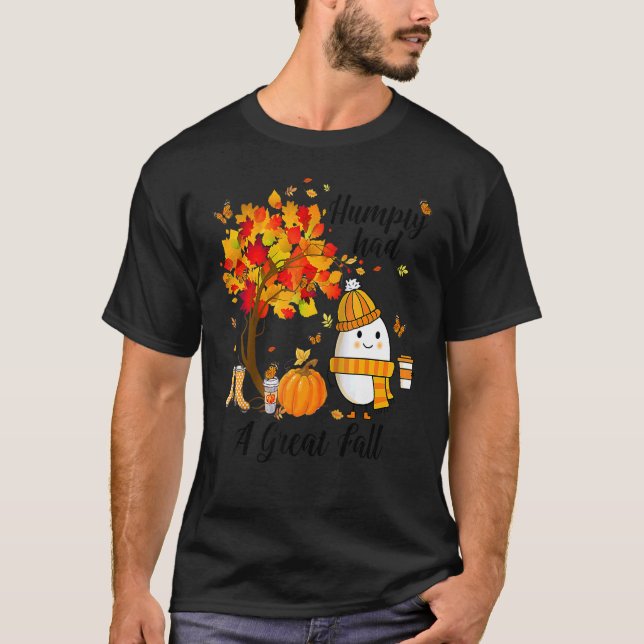 Camiseta Humpty Had A Great Fall  Autumn Joke Raglan Baseba (Frente)