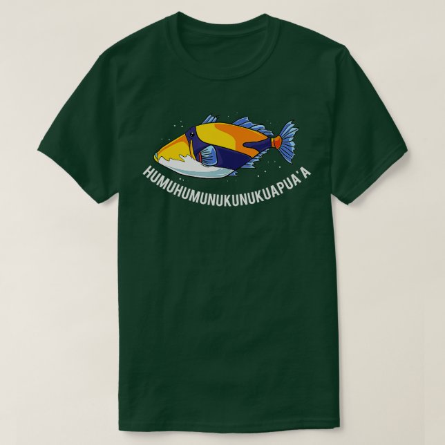 Camiseta Humuhumunukunukuapuaa Peixes do Estado do Havaí (Frente do Design)