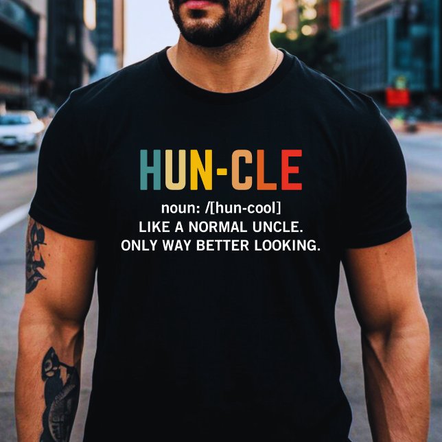 Camiseta Huncle Definition Dia de os pais-Engraçado Tio Vin (Criador carregado)