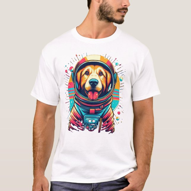 Camiseta Hund im Astronautenanzug | Vintage Design (Frente)