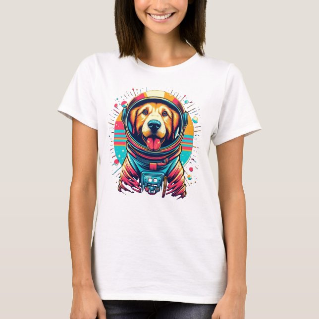 Camiseta Hund im Astronautenanzug | Vintage Design (Frente)