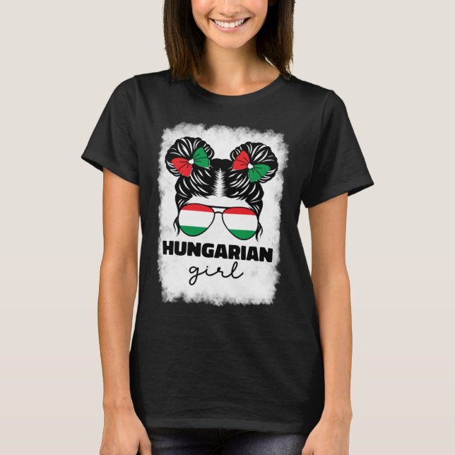 Camiseta Hungarian Girl Girls For Kids Hungary Flag Pride M (Frente)