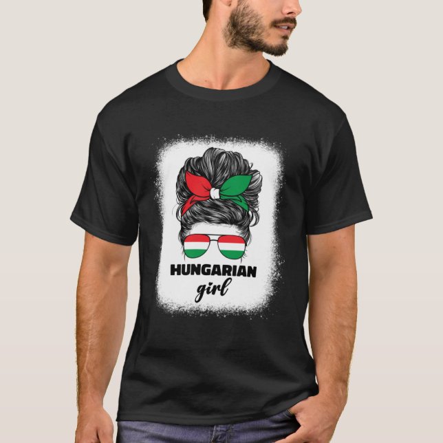Camiseta Hungarian Girl Girls For Women Hungary Flag Pride  (Frente)