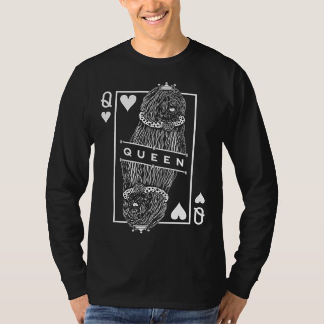 Camiseta Hungarian Puli Queen Of Hearts  Dog  Pop (Frente)