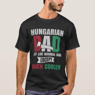 Camiseta Húngaro para Homens Pai com Bandeira das Raízes da