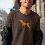 Camiseta Húngaro Vizsla Dog Breed Silhouette<br><div class="desc">Esta camisa da silhueta Vizsla está disponível em uma variedade de estilos de camiseta para homens,  mulheres,  crianças e bebês. Silhueta de cachorro laranja queimado. Um presente legal para amantes da Vizsla Húngara para qualquer ocasião. Veja o Doodle World da Jenn para roupa e presentes mais divertidos.</div>