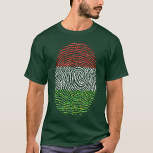 Camiseta Hungria Bandeira de Impressão Digital Húngara