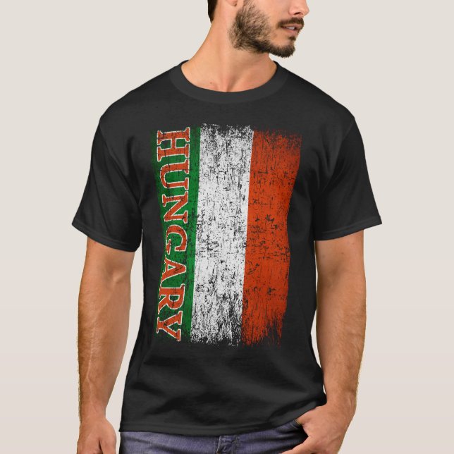 Camiseta Hungria Bandeira Presentes Homens Crianças Hungria (Frente)