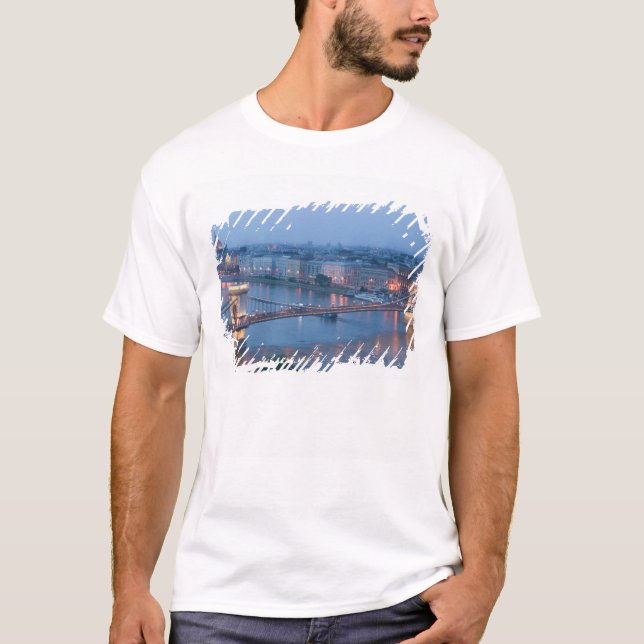Camiseta HUNGRIA, Budapeste: Ponte Szechenyi (Chain), 3 (Frente)