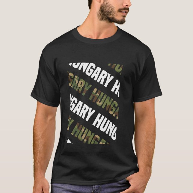 Camiseta Hungria Camo - Camouflage Verde (Frente)