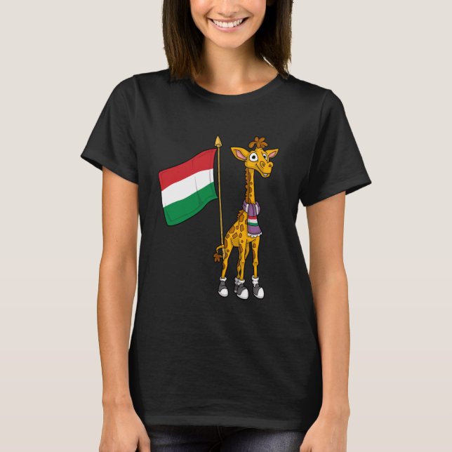 Camiseta Hungria Fan Hungria Giraffe (Frente)