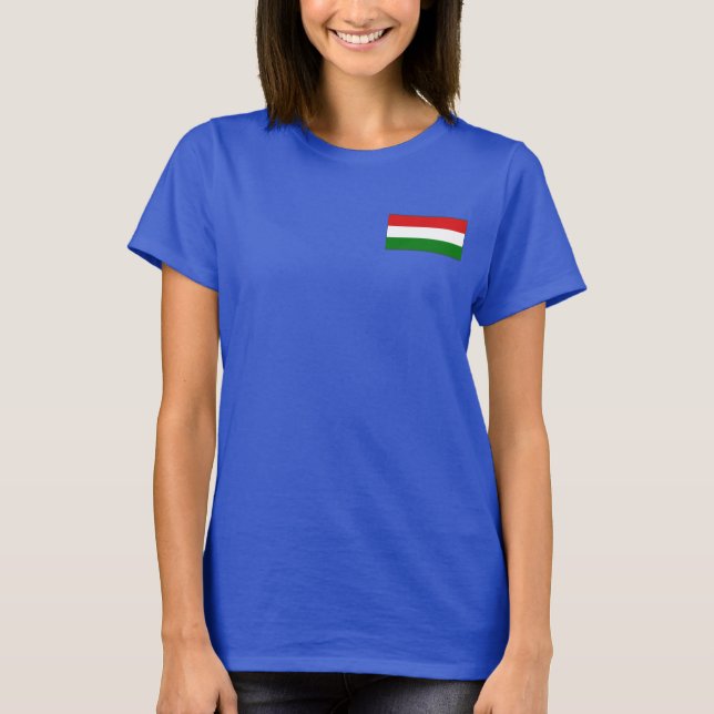 Camiseta Hungria Flag e Map dk T-Shirt (Frente)