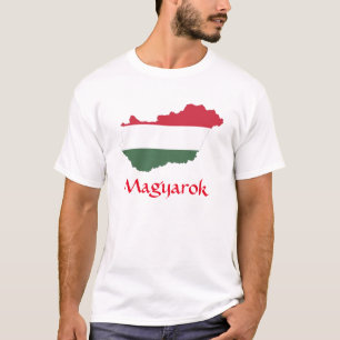 Camiseta Hungria Flag Map Magyarok T Shirt